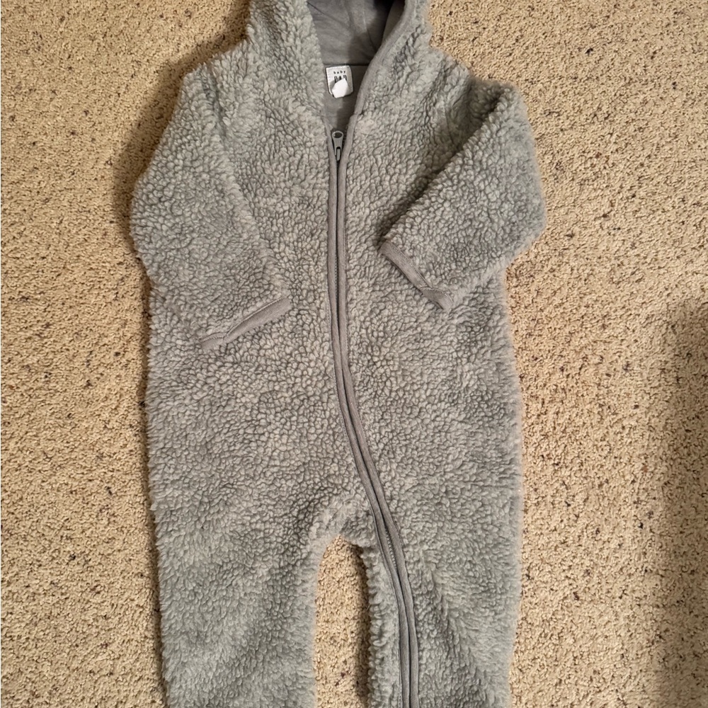 GAP Gray Sherpa Kids Footie